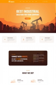 扁平风工业制造业网站模板