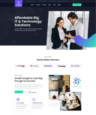 IT技术解决方案服务公司网站模板
