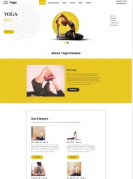 响应式瑜伽培训课程网站模板
