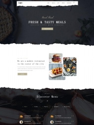 私人厨房餐饮美食店宣传网站模板