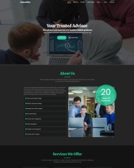 企业商务咨询服务登录页模板