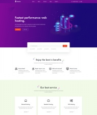 互联网虚拟主机服务公司网站模板