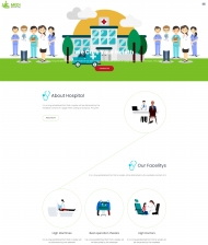 卡通风格医疗机构宣传网站模板