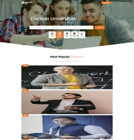 网络在线课程教育服务网站模板