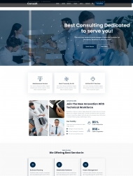响应式企业咨询管理服务网站模板