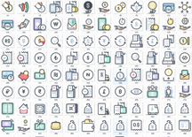 160个金融行业PNG图标