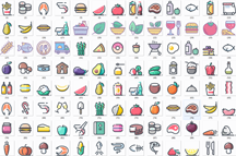 常用水果蔬菜餐具PNG图标