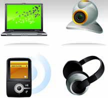 电脑设备矢量图标