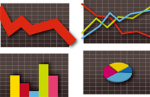 数据统计走势图标矢量