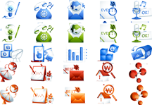 四色网页设计图标