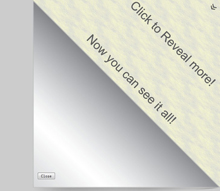 jQuery页面右上角书页广告