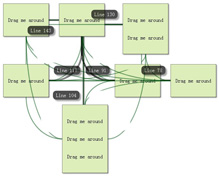 jquery块元素连接线