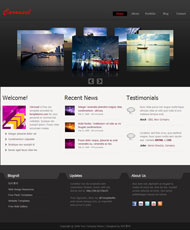 旋转木马CSS网页模板