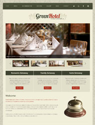 酒店住宿CSS棕色模板