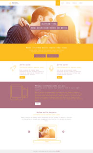 黄色唯美爱情HTML模板