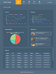 深蓝色后台系统ui管理模板