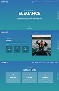 蓝色渐变视频背景网站模板