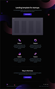 黑色大气绘图着陆页模板
