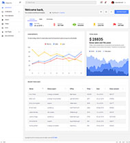 简洁白色后台数据网站模板