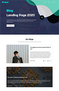 大气博客着陆页网站模板