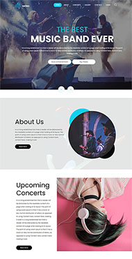 音乐乐队专题页HTML模板