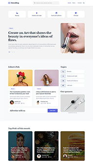 时尚新闻博客类网站模板