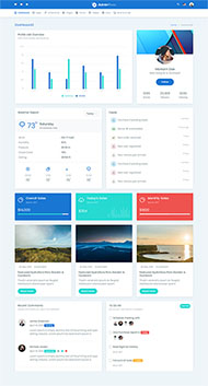 蓝色博客论坛后台管理界面模板
