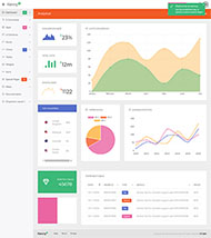 扁平后台系统管理UI框架模板