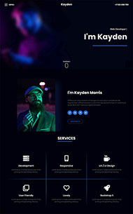 黑色炫酷个人简历单页模板