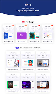 网站登录与注册表单页面HTML5模板
