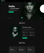 图形设计师个人简历引导页模板