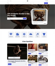 HTML5拍卖机构响应式网站模板