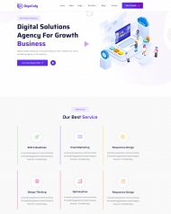 数字解决方案增长机构网站模板
