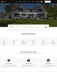 HTML5房地产创意服务顾问网站模板