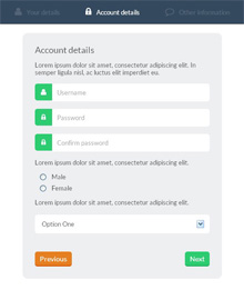 jQuery圆形修边注册表单