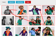 jquery触摸拖动选择图片插件wrangle