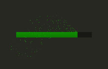 HTML5 Canvas彩色像素进度条特效