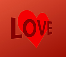 css3爱心文字特效立体旋转动画