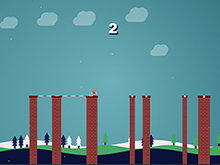 圣诞老人过悬崖HTML5小游戏