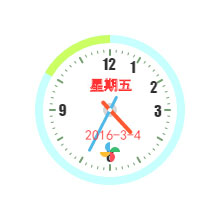 HTML5 Canvas日期圆形时钟代码