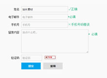 原生js带提示留言表单验证代码