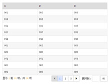 jQuery表格插件带分页控制代码