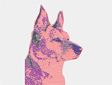 HTML5绘制灵动的德牧狗头特效