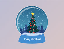 圣诞节水晶球卡通HTML5特效