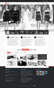 大气黑白风格婚纱模板