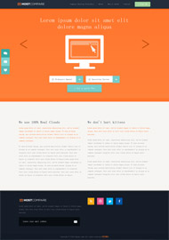 云托管HTML5橙色模板