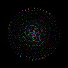 CSS3基于SVG粒子花环动画特效