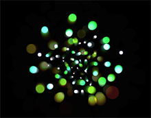 HTML5 Canvas圆点发光特效