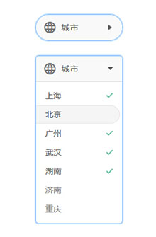 js+css3下拉城市选择多选代码
