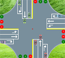 HTML5模拟交通信号灯动画特效